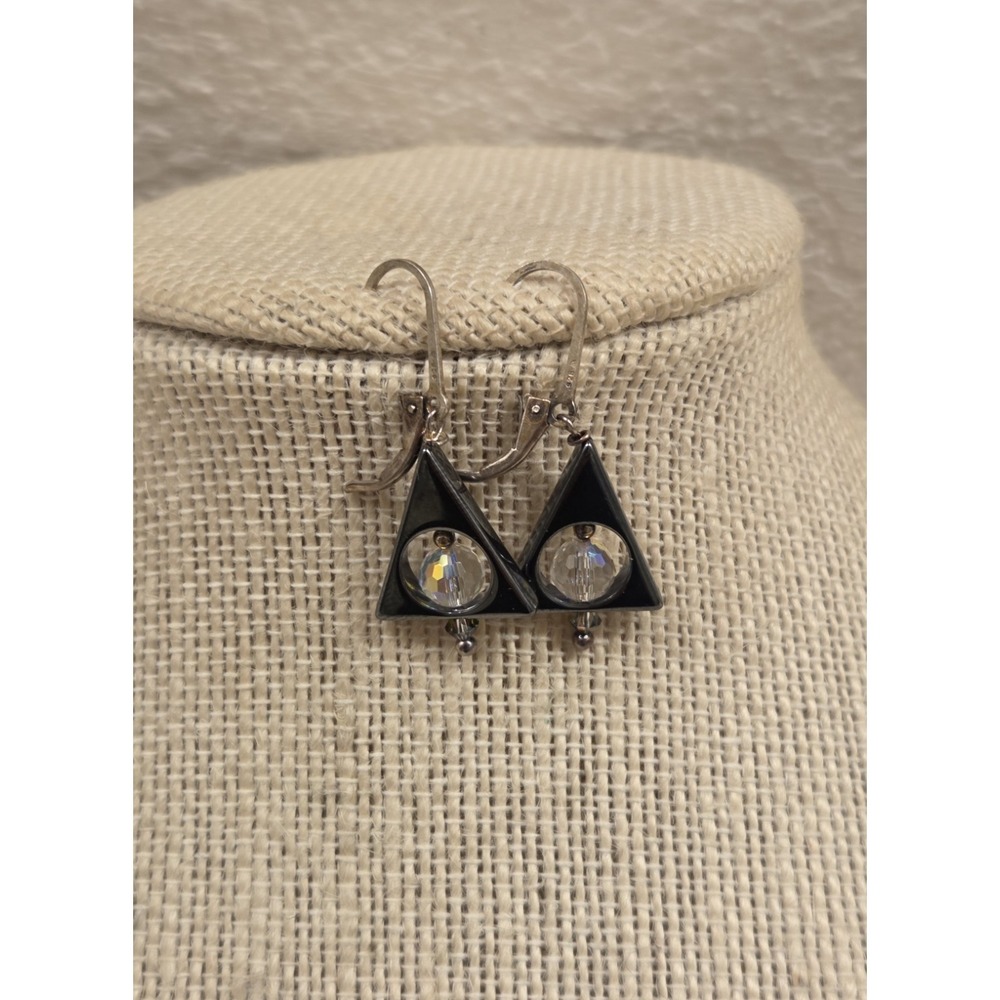 Unique Sterling Silver & Hematite Dangle‎ Earrings